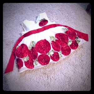 American Princess Red Rose & Creme Dress
